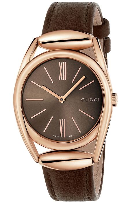 Gucci Horsebit Swiss Quartz Brown Women's 